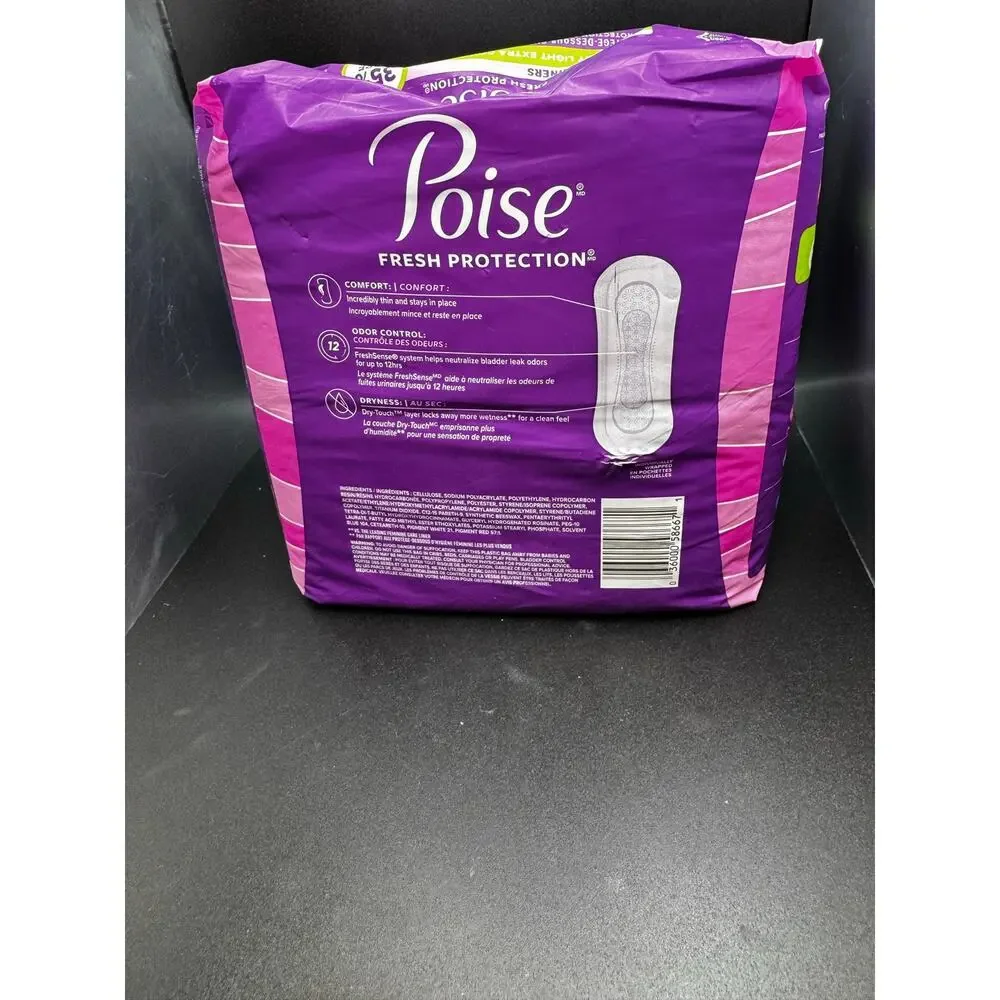 5/$25 NWT Poise Daily Liners SEALED- 72 Liners Very Light Extra Coverage